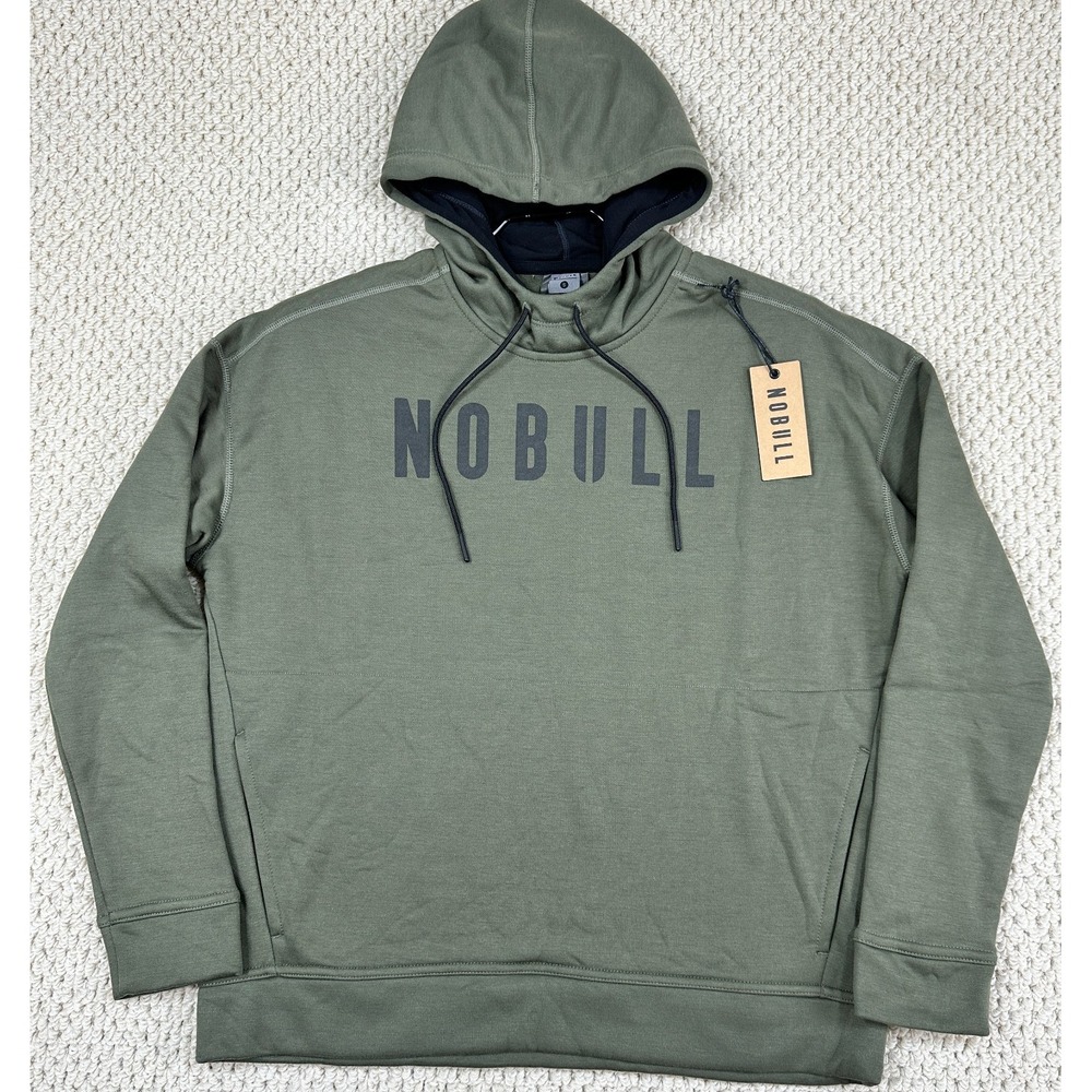 NoBull Hoodie Womens S Army Green Training Stretch Performance Sweatshirt NWT